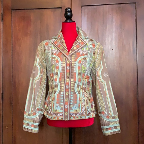 Coldwater Creek Jackets & Blazers - Southwestern Embroidered Jacket 8P